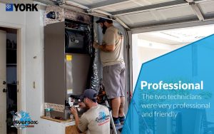 The two technicians were very professional and friendly